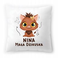 Poduszka Biała 40X40 Cm Dla Niny Córki Dziecka Z Nadrukiem Ze Zdjęciem