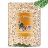ŻWIREK DREWNIANY DLA KOTA KRÓLIKA EKOLOGICZNY 15KG JASNY NATURALNY PELLET