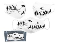 Maseczka ochronna - białe Ptaki z kpl. (CARMANI)