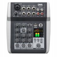 Mikser DNA QMX502 analogowy mikser dźwięku 5 kanałów 5 - kanałowy
