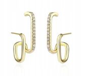 KOLCZYKI CHIC CLAW ZŁOTE CYRKONIE EC133