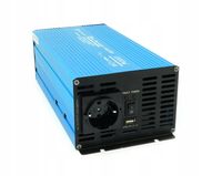 PRZETWORNICA NAPIĘCIA CZYSTY SINUS 1000 WATT SOLARTRONICS 12V/230V USB BLUE