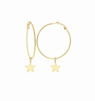 kolczyki koła z gwiazdkami (p15/stl/04au)