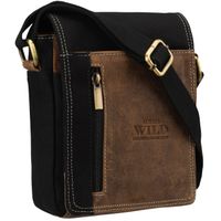 torba skóra+canvas aw-mn10s-mhc-7602 black-l.brown