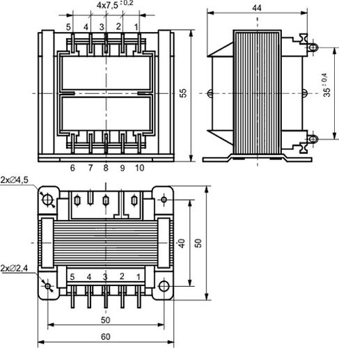 TS15/39 2x16V 2x0,4A transformator sieciowy na Arena.pl