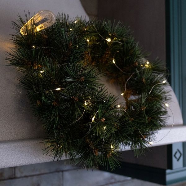 Wianek świerkowy zielony 30 cm zdjęcie 4