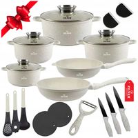 Zestaw garnków Zilner PREMIUM beżowa ceramiczne 21 el.