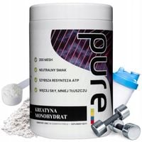 Kreatyna Proszek Naturalny Monohydrat Pure 500g 100 Porcji 200 mesh Wydajna