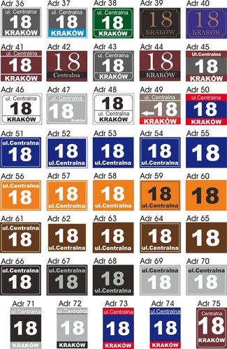 TABLICA Z NUMEREM DOMU TABLICZKA adresowa 40x30 na Arena.pl
