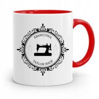 Kubek Czerwony Krawca Krawcowej Krawcowa Z Nadrukiem Ze Zdjęciem