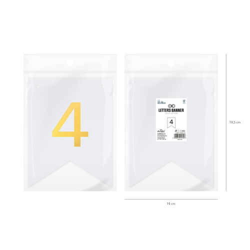 Baner DIY 16 cm - cyfra 4 na Arena.pl