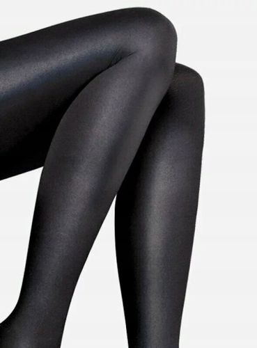 Włoskie Grube Błyszczące Rajstopy Satynowy Połysk Lores 100 den 5 XL Czarne na Arena.pl