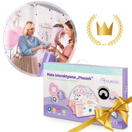 Mata interaktywna edukacyjna 110 x 100 cm Ptaszek Nukido na Arena.pl