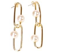 kolczyki długie z perłami