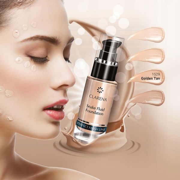 Clarena PODKŁAD DO TWARZY KRYJĄCY BEIGE 30ml Snake Fluid Foundation Kremowy zdjęcie 7