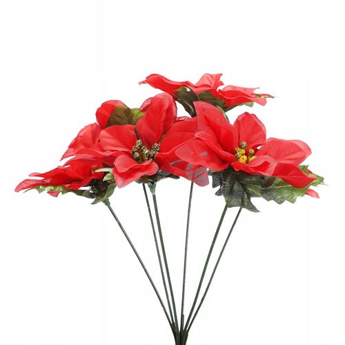 Sztuczne krzewy poinsecji do dekoracji hoteli i przyjęć na Arena.pl