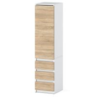 Szafa do sypialni 40cm nowoczesna do przedpokoju 3 szuflady biała sonoma