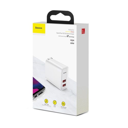Baseus ładowarka sieciowa PPS QC3.0 2USB 30W biała na Arena.pl