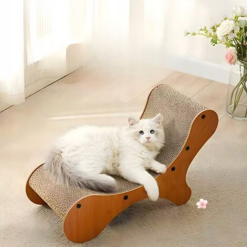 DRAPAK DLA KOTA LEŻAK LEGOWISKO TEKTUROWY KARTONOWY DUŻY NOWOCZESNY ZABAWKA na Arena.pl