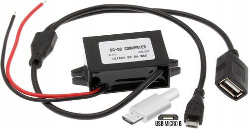 Przetwornica Ładowarka USB 5V 5A 12V 24V Step Down na Arena.pl