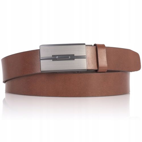 Pasek SKÓRZANY Męski SEPHER Automat BRĄZOWY spodni na Arena.pl