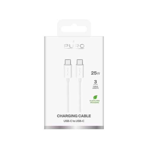 kabel przewód usb-c tpe 25w 3m - biały na Arena.pl