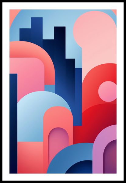 Plakat 53x81cm Miasto Kolorów zdjęcie 3