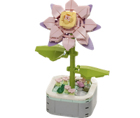 Zestaw klocków kwiatek różowy