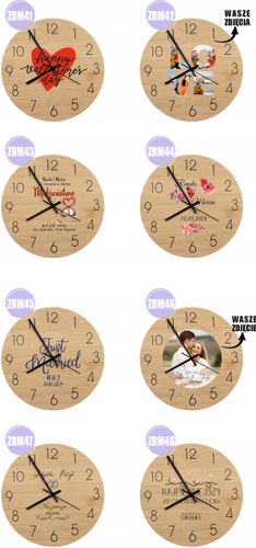 Bambusowy ZEGAR ścienny personalizacja nadruk prezent dla BABCI + imię na Arena.pl