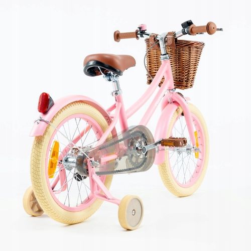 Bezpieczny Różowy rowerek dziecięcy 16" dla dziewczynki 4 5 lat na prezent na Arena.pl
