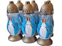 ZNICZ ZNICZE LAMPION NA GRÓB ZESTAW 6 SZTUK SL MARIA+WKŁAD