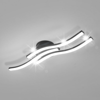 LAMPA SUFITOWA WISZĄCA LED CZARNY ŻYRANDOL NOWOCZESNY DO SALONU18W 6500K