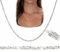 ŁAŃCUSZEK SREBRNY DAMSKI 925 NASZYJNIK DIAMENTOWANY MARGARITA SREBRO 925