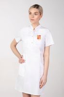 Fartuch kosmetyczny medyczny damski taliowany HAFT z TWOIM LOGO 5 sztuk