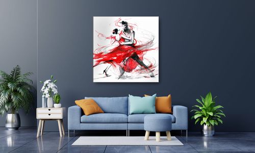 OBRAZ NA PŁÓTNIE 102 Taniec 50x50cm na Arena.pl