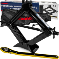 PODNOŚNIK TRAPEZOWY LEWAREK SAMOCHODOWY 1,5T KLUCZ Z GRZECHOTKĄ POKROWIEC