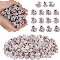 Gotyckie figurki kaczek z czaszkami 1,5 cm mini ozdoby na Halloween