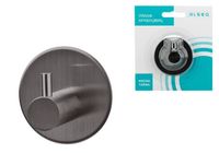 Wieszak samoprzylepny okrągły GUN METAL stal nierdzewna inox ciemny grafit