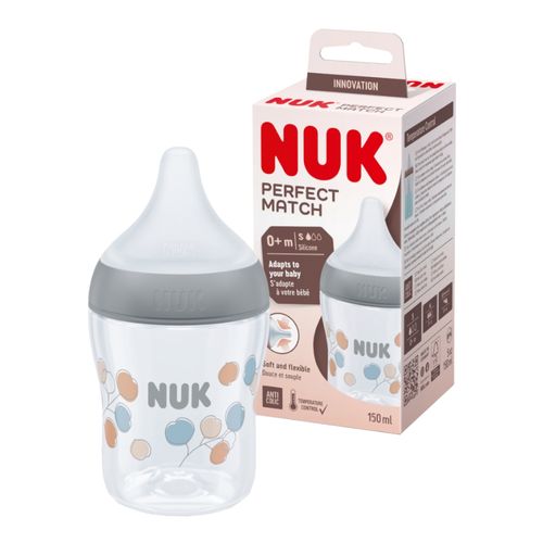 NUK Perfect Match Butelka Antykolkowa 0m+ silikonowy smoczek S 150ml na Arena.pl