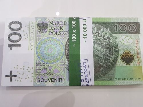 100złotych banknoty do zabawy i nauki plik 50szt na Arena.pl
