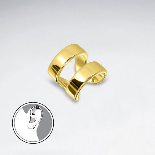 srebrny pozłacany ażurowy mankiet do ucha na Arena.pl