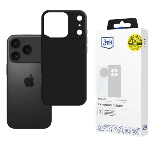 Etui 3mk Matt Case Pro na Apple iPhone 17 Pro Max - czarne matowe na Arena.pl