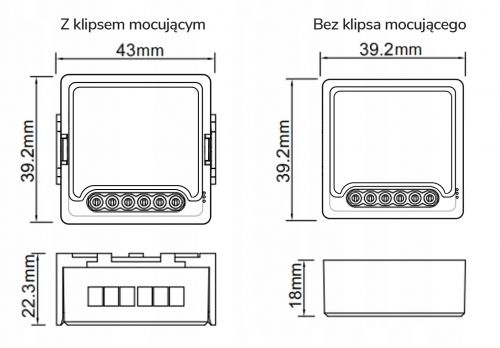 OXT Mini Przekaźnik 2 Obwody bez N ZigBee TUYA 2x5A na Arena.pl
