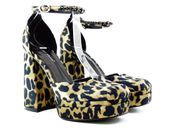 Buty na platformie panterka platformy 36