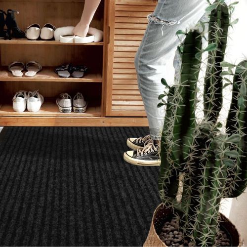 Mata wycieraczka do butów pod drzwi wejściowa czarna zewnętrzna 120 x 180cm na Arena.pl