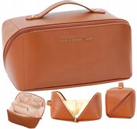 Kosmetyczka Rozkładana Organizer Pojemny Kuferek