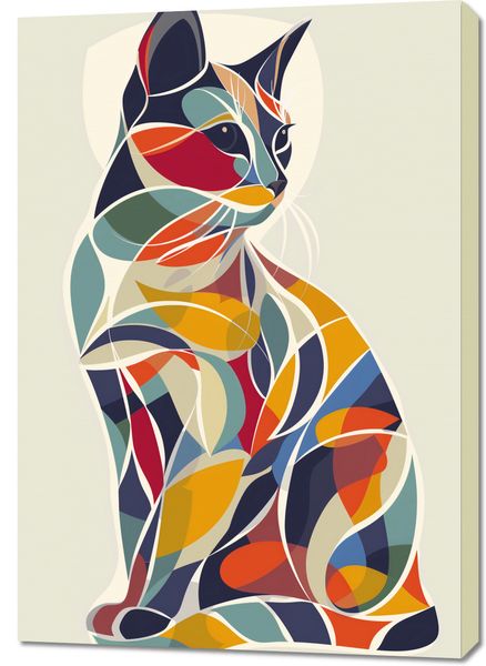 Obraz 70x100cm Kalejdoskopowy Kot zdjęcie 1