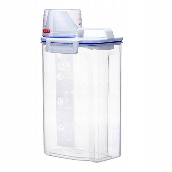 POJEMNIK PUDEŁKO na KARMĘ z MIARKĄ dla PSA KOTA 2L zdjęcie 12