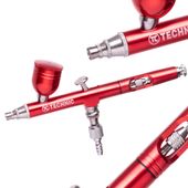 aerograf modelarski z dyszą 0,3mm b-130 double action red mini pistolet