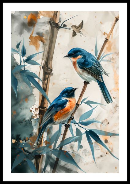 Plakat 40x60cm Trzy Ptaki zdjęcie 3